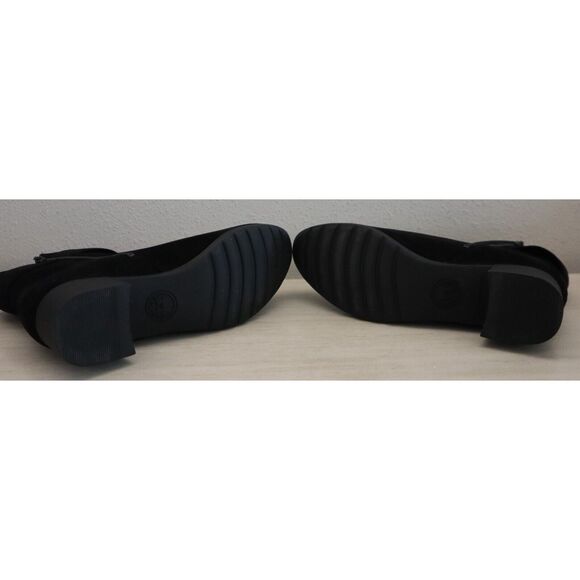 Mephisto Women's Sz 8.5 Black Gianina Suede Ankle Boots w/Buckle - Picture 3 of 10